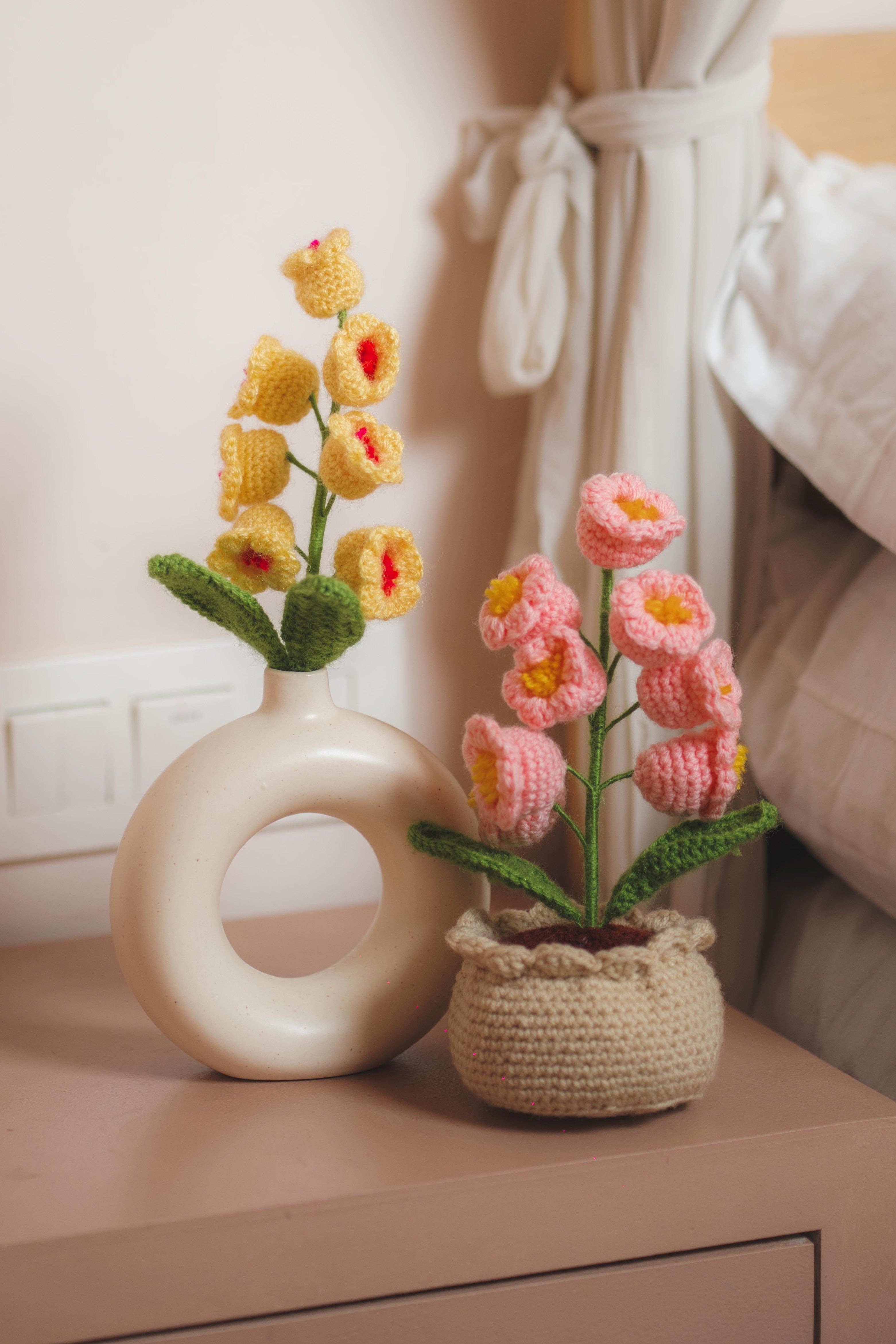 planting foxgloves in pots Tall Crochet Foxglove Plant & Pot | Handmade Decor