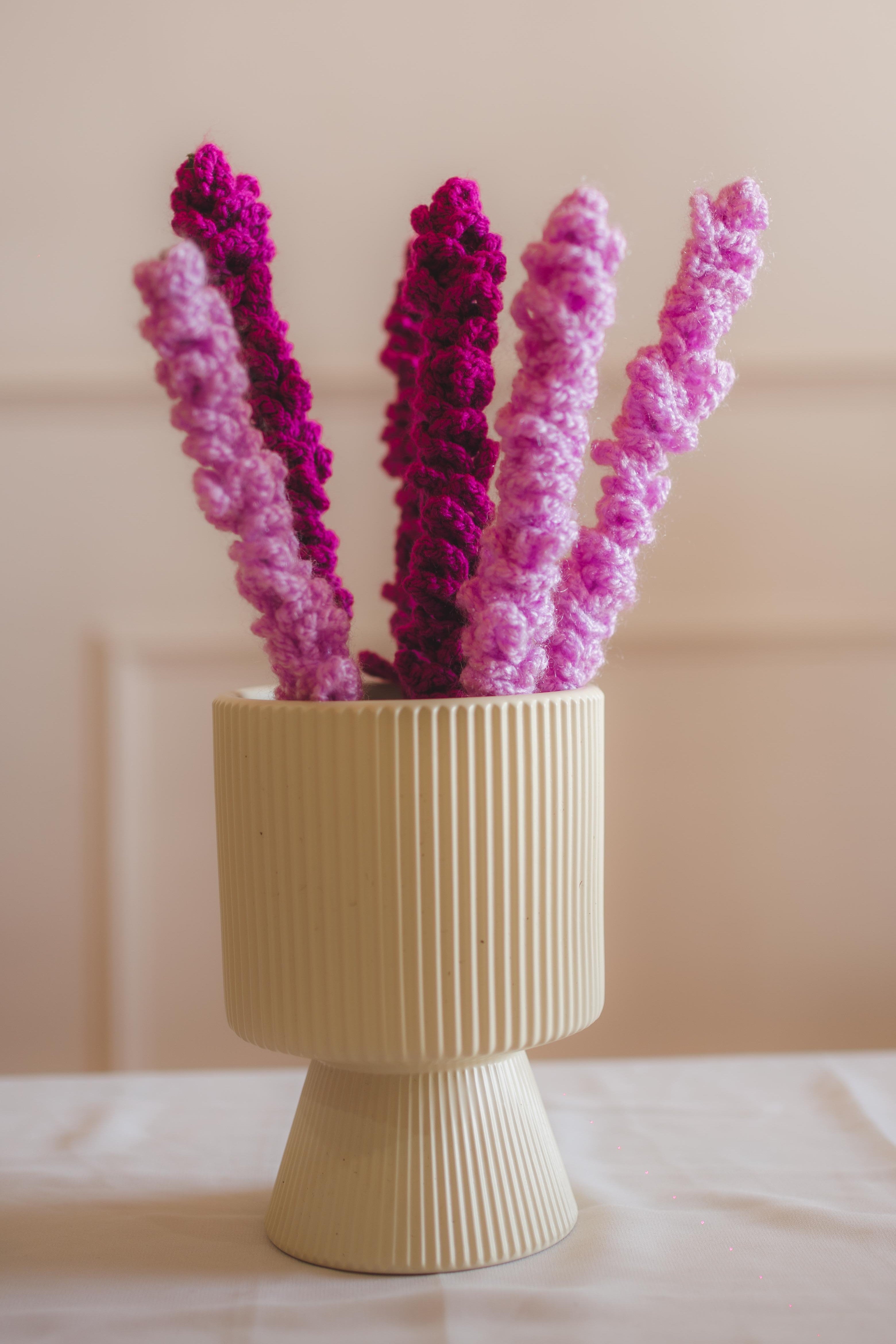 crochet lavender flower bouquet Handmade Crochet Lavender Stem | Build a Bouquet