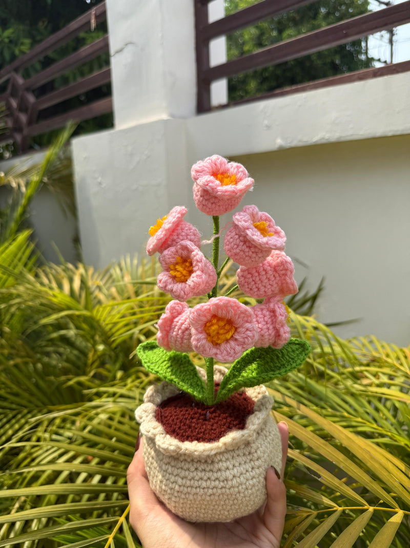 'Garden Spire' Crochet Foxglove Pot