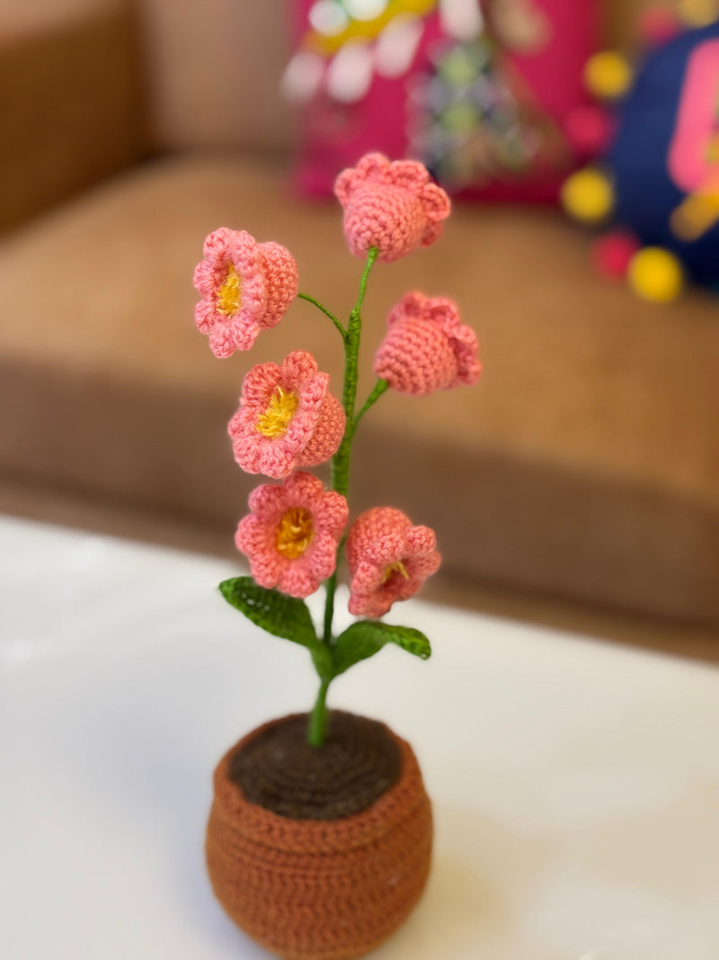 'Garden Spire' Crochet Foxglove Pot