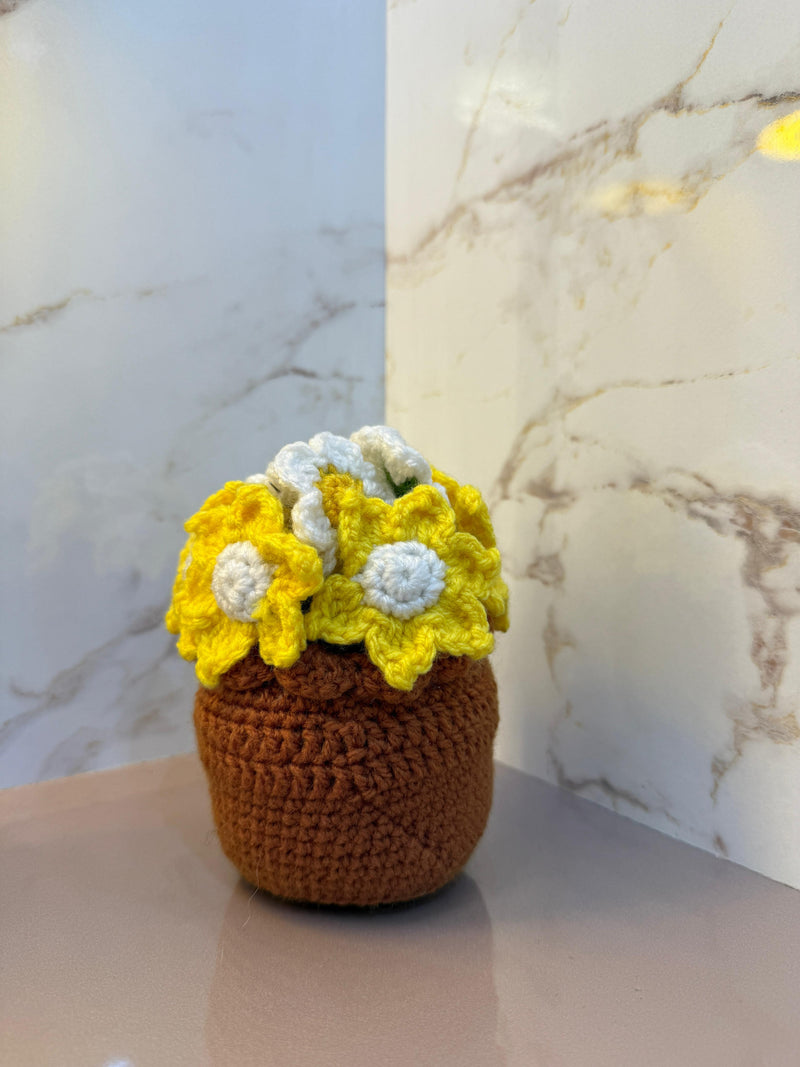 'Sunshine' Crochet Bouquet Pot