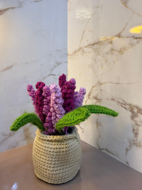 'Serene' Crochet Lavender Pot
